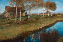 Otto Modersohn, Herbstmorgen am Moorkanal, 1895