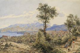 ALT, Jacob  1789 – 1872 Blick auf Sorrent  1835 € 10.000 -15.000, Aquarell auf Papier 24 x 37, 5 cm