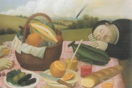 Fernando Botero Picknick, 1989 Öl/Leinwand, 132 x 175 cm Privatbesitz