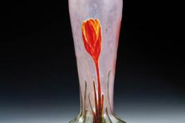 Bedeutende Vase "Crocus", Henri Bergé (Entwurf), Daum Frères, H. 30,7 cm (6826-3)