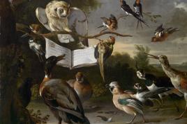 Fotonachweis: Dorotheum Melchior de Hondecoeter (1636 - 1693) Das Vogelkonzert, signiert, datiert 1670, Öl/Leinwand, 87 x 99 cm, erzielter Preis € 711.300