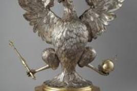 Wappenadler, Abraham I Drentwett (Adler)  und Heinrich Mannlich (Sockel), Augsburg,  um 1650 und 1670, Silber, teilweise vergoldet,  © Museen des Moskauer Kreml