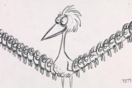 Ralph Eggleston Storyboard, For the Birds, 2000 Pencil © 2012 Disney Enterprises, Inc./Pixar.