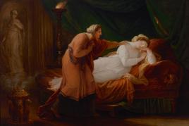 Angelica Kauffmann (1741–1807) Penelope wird von Eurycleia erweckt, 1772 Öl auf Leinwand, 75 x 109,9 cm vorarlberg museum, Bregenz Foto: Markus Tretter, Lindau, 2007