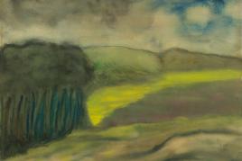 Richard Haizmann, Landschaft, 1925, Aquarell und Gouache, Dauerleihgabe aus der Sammlung Hamburger Sparkasse, Foto: MKG