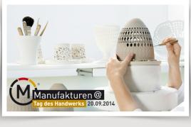 Plakat Manufakturen Tag des Handwerks September 2014