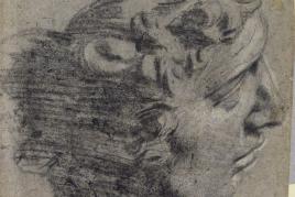 Tintoretto (1518–1594), Studie nach dem Kopf von Michelangelos ´Giuliano de’Medici´, um 1545/60 (?)