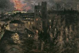 Theodor von Hörmann, Paris bei Nacht mit Eiffelturm, 1889 Öl auf Leinwand 45,5 x 55 cm © Belvedere, Wien