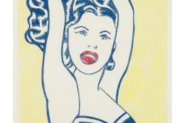 Sturtevant Study for Lichtenstein Girl with Ball, 1988 © Estate Sturtevant, Paris