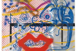 Sigmar Polke: Dr. Berlin, 1969–74. Dispersionsfarbe, Gouache und Sprayfarbe auf Leinwand 150 x 120 cm Privatsammlung Foto: © Wolfgang Morell © The Estate of Sigmar Polke / VG Bild-Kunst Bonn, 2015