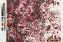 Hermann Nitsch  12 Werke auf Papier 70. Malaktion Ohne Titel 2014 Acryl auf Papier /acrylic on paper 63,5 x 83 cm Nit/P 140012