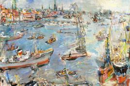 Oskar Kokoschka, „Hamburg III“, 1961, Foto: Galerie bei der Albertina • Zetter © Fondation Oskar Kokoschka/Bildrecht, Wien, 2015