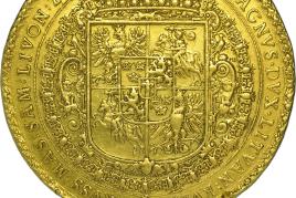 Polen, König Sigismund III. Wasa (1587-1632), 100 Dukaten 1621, Münzstätte Bromberg (Bydgoszcz), Gold, Ø 68,8 mm, 348,37 g, © Münzkabinett, Staatliche Kunstsammlungen Dresden, Foto: Roger Paul