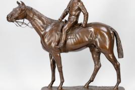 Léon Bureau 1866 Limoges - 1906 Limoges - Jockey zu Pferd - Bronze. Schätzpreis:	5.000 €