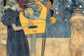 Gustav Klimt, Die Musik (Entwurf), 1895 Öl auf Leinwand 37 x 44,5 cm © bpk / Bayerische Staatsgemäldesammlungen