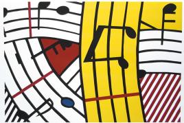 13. Roy Lichtenstein, „Composition IV", 1955, Originalsiebdruck, Foto: Kunsthaus Wiesinger © Bildrecht, Wien, 2015