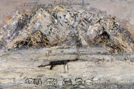 Anselm Kiefer, Das himmlische Jerusalem, 2011, Öl, Emulsion, Acryl, Schellack, Kohle und Metall auf Leinwand; 190 × 380 cm, EUR 350.000-700.000