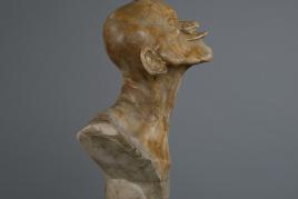 Franz Xaver Messerschmidt, Zweiter Schnabelkopf, 1770/1783 "Charakterkopf" Nr. 6 Braun gefleckter Alabaster 43 x 25 x 23 cm