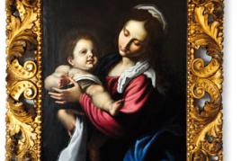 Madonna mit Kind Lodovico da Cigoli Cardi (1559 - 1613), Maler und Architekt, Italien, etwa 1610, alte Rahmung, rückseitig alte Auktionsnummer (Christies, London 1970‘er Jahre) Wieland Axel, Stand Nr. 09