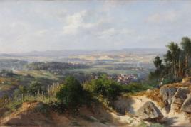 ((Bild „Kappis, Stuttgart – Blick vom Heidehof, um 1889 “, Bildnachweis: Kunsthaus Bühler)): Stuttgart Ende des 19. Jahrhunderts: Mit dem 1889 entstandenen Bild „Stuttgart – Blick vom Heidehof über Gablenberg und Cannstatt“ des in Wildberg geborenen Malers Albert Kappis bringt das renommierte Kunsthaus Bühler ein Kunstwerk mit besonders sympathischem Bezug zur Region mit zur Antik & Kunst!