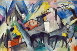 Franz Marc, Das arme Land Tirol, 1913 Öl auf Leinwand, 131,1 x 200 cm, Solomon R. Guggenheim Museum, New York, USA, Solomon R. Guggenheim Founding Collection