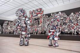 Installationsansicht der Ausstellung „Jean Dubuffet – Metamorphosen der Landschaft“, Coucou Bazar, 1972-1973, Collection Fondation Dubuffet, Paris, © 2015, ProLitteris, Zürich; Foto: Matthias Willi