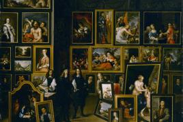 David Teniers d. J. Erzherzog Leopold Wilhelm in seiner Gemäldegalerie in Brüssel um 1653 Graf Harrach'sche Familiensammlung Schloss Rohrau, Niederösterreich Öl auf Leinwand 70 x 86 cm