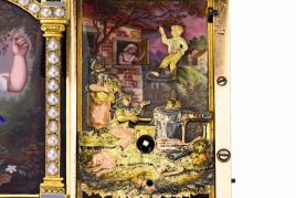 Lot 83 The Cherry Pickers An Exceptional Three Compartment Gold Enamel and Pearl Musical Snuff Box with Concealed Automaton and Timepiece Made for the Chinese Market Attributed to Piguet & Capt The Enamel Painting Attributed to Jean-Louis Richter Circa 1800 Estimate $400,000-600,000