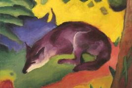 Franz Marc Blauschwarzer Fuchs, 1911, Öl auf Leinwand, 50.00 x 63.00 cm, Von der Heydt-Museum Wuppertal © Medienzentrum, Antje Zeis-Loi / Von der Heydt-Museum Wuppertal