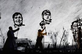 William Kentridge: More Sweetly Play the Dance, 2015. Video still © courtesy the artist, Marian Goodman Gallery (New York, Paris, London), Goodman Gallery (Johannesburg, Cape Town) and Lia Rumma Gallery (Naples, Milan)