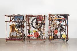 Jean Tinguely, „Méta-Harmonie I“, 1978  Museum moderner Kunst Stiftung Ludwig Wien, Leihgabe der Österreichischen Ludwig-Stiftung seit 1983 © 2016, ProLitteris, Zürich; Foto: 2016 mumok – Museum moderner Kunst Stiftung Ludwig Wien