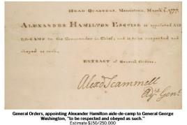 Alexander Hamilton, Family Archive of Letters and Manuscripts