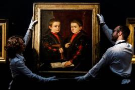 Titian and his studio, Portrait of two boys, said to be members of the Pesaro Family, which realised an above-high-estimate of £2.1m (Lot 11, est. £1-1.5m)