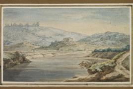 Johann W. von Goethe "Tiberlandschaft"  Aquarell | 11 x 19 cm  Ergebnis: 204.800 Euro