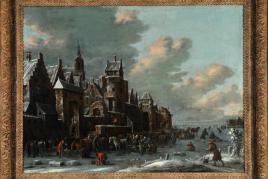 Heeremans, Thomas, um 1640 Haarlem - 1697, " Eisvergnügen ", Mindestpreis:	28.000 EUR