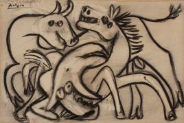 ￼Pablo Picasso Women and Horses (Combat de taureau et cheval) 1935 Estimate $1.5/2.5 million