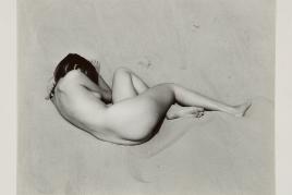 Lot 120 Edward Weston Nude On Sand mounted, signed and dated in pencil on the mount, 1936 7 5/8  by 9 5/8  in. (19.4 by 24.4 cm.) Estimate $200/300,000