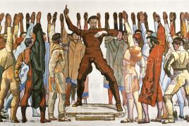 Ferdinand Hodler Einmütigkeit. Zweite Fassung, 1912–1913 Öl auf Leinwand, 329 x 1000 cm Kunsthaus Zürich, Geschenk Alfred Rütschi, 1919