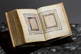 Property from the Collection of J. E. Safra A Magnificent Illuminated Hebrew Bible with Profuse Micrographic Ornamentation Castile, first half of the 14th century Estimate 3,500,000–5,000,000 USD