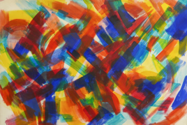 Peter Schmiedel: Nr. 10, Tempera auf Leinwand, 1959, 155 x 220 cm