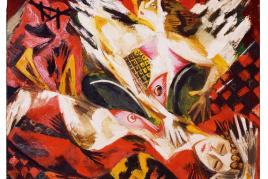 Ernst Wilhelm Nay, Der Engel 1944, Öl auf Leinwand, 81,5 x 100 cm, Kunsthalle St. Annen, Lübeck, © VG Bild-Kunst