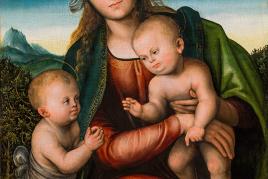 Lucas Cranach (1472 – 1553) Madonna mit Kind und Johannesknaben Öl auf Holz, 76 × 59 cm Schätzpreis: 350 000 – 700 000 €