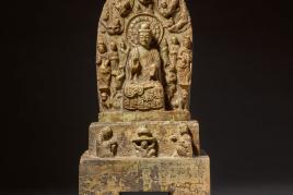 An Inscribed And Dated Huanghuashi Buddhist Stele  Eastern Wei Dynasty, Dated Xinghe Third Year, Corresponding To 541 Height 17 in., 43.2 cm Estimate $1.2/1.5 million