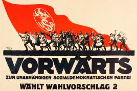 Alfred Dunkel, Wahlplakat der USPD 1919, Lithografie  Foto: SHMH/MHG