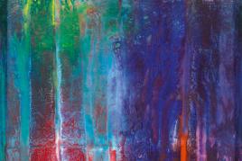 Lot 35 Sam Gilliam Untitled signed and dated 68 on the reverse acrylic on canvas 62 by 66 1/2 in. 157.5 by 168.9 cm. Estimate $200/300,000