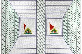 Monir Farmanfarmaian, Recollections I, 2008, mirror mosaic and reverse glass painting, 140x140cm (est. £160,000-200,000)