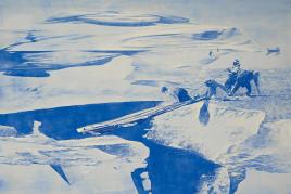 Lot 433 Mark Tansey Study For Push/Pull signed and dated 03; signed, titled and dated 2003 on the reverse oil on canvas 48 by 56 in. 121.9 by 142.2 cm. Estimate $1.5/2 million Sold for $3,135,000