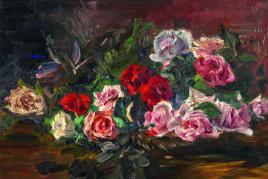 Lovis Corinth (1858 - 1925) Rosen | 1910 | Öl auf Leinwand | 48,5 x 62,5cm  Taxe: 250.000 - 350.000 Euro