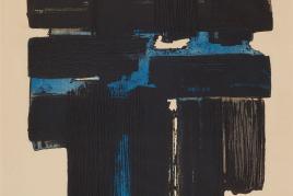 Rekordpreis von 21.000 Euro Eau forte no. 10, eine Graphik von Pierre Soulages aus dem Jahr 1957 (Lot 203).