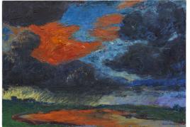 822 EMIL NOLDE Herbstwolken, Friesland, 1929. Öl auf Leinwand Schätzung: € 1.200.000 Ergebnis: € 1.687.500